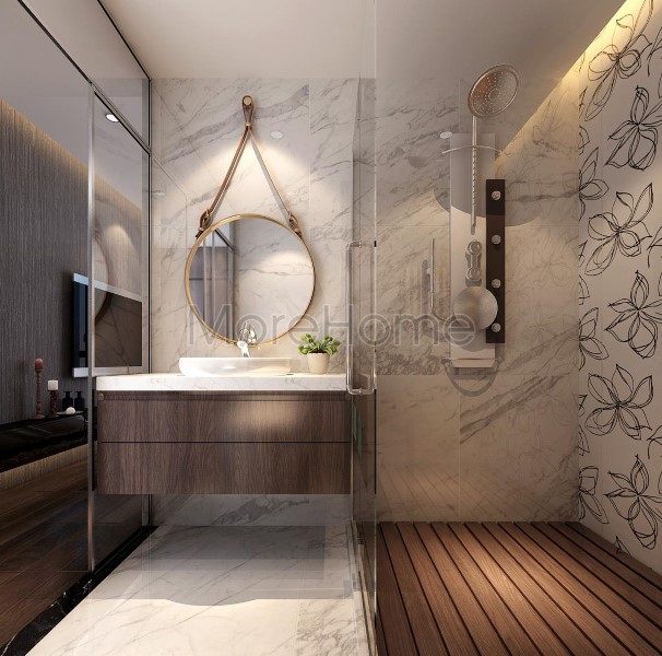 Thiết kế nội thất phòng tắm, nhà vệ sinh chung cư Vinhomes Nguyễn Chí Thanh